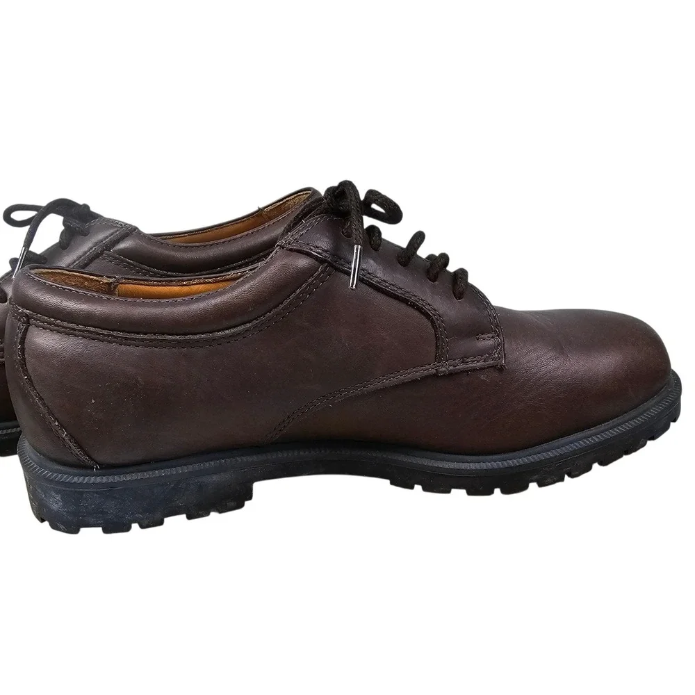 Nautica Mens Brown Leather Lace Up Lug Sole Oxford Shoes Size 8M A01‎ 5-7